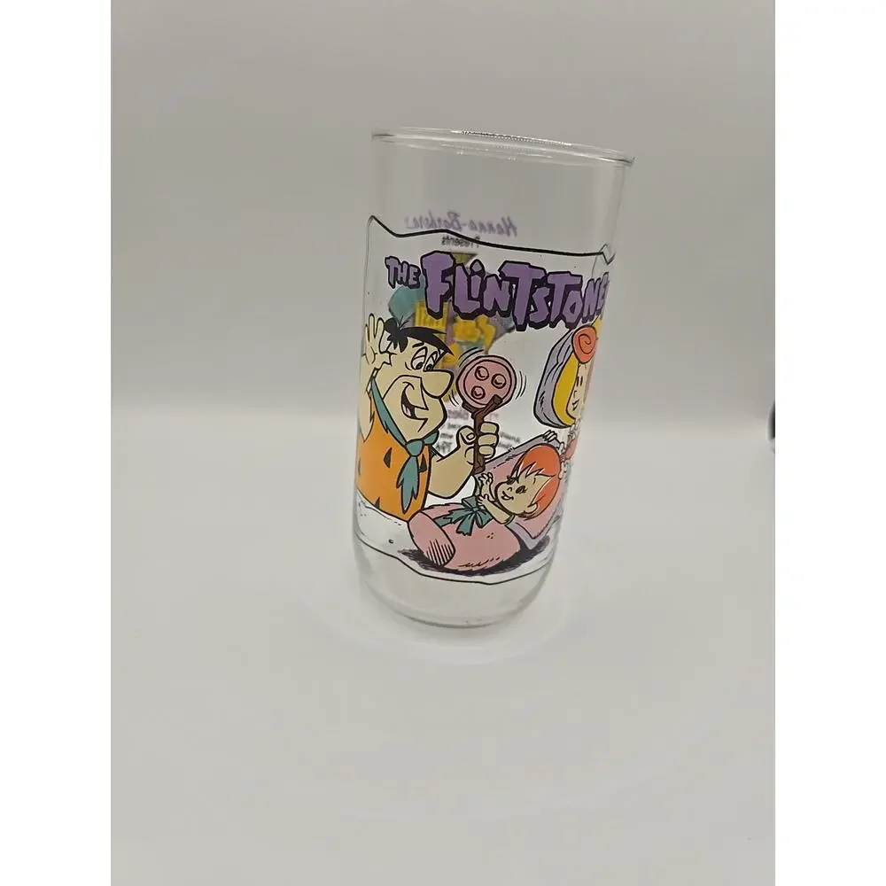 Flintstones The Blessed Event Glass‎ Cup 1991 Hardees Pebbles First 30 Years